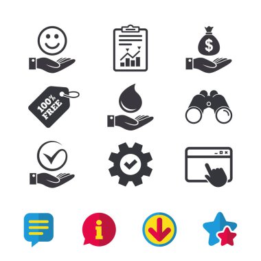 Gülümseme ve el simgeleri