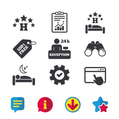 Beş yıldızlı otel simgeler