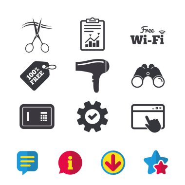 otel hizmetleri simgeler