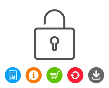 kilit satırı simgesi