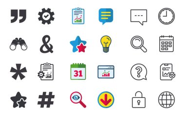 Teklif ve yıldız işareti dipnot simgeler