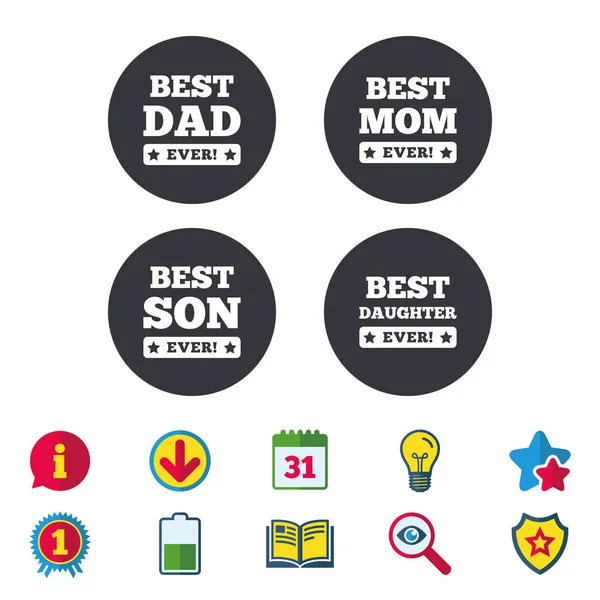 En iyi anne ve baba simgeler