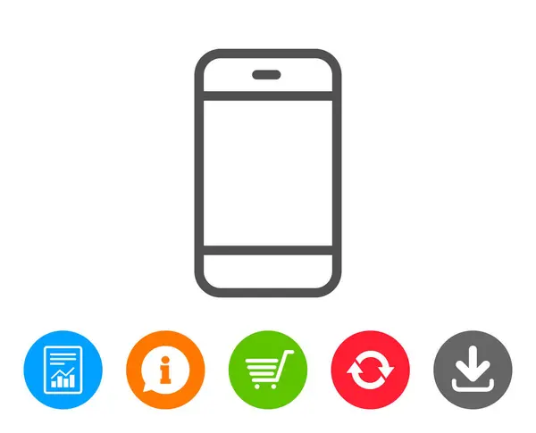 Icona della linea smartphone — Vettoriale Stock