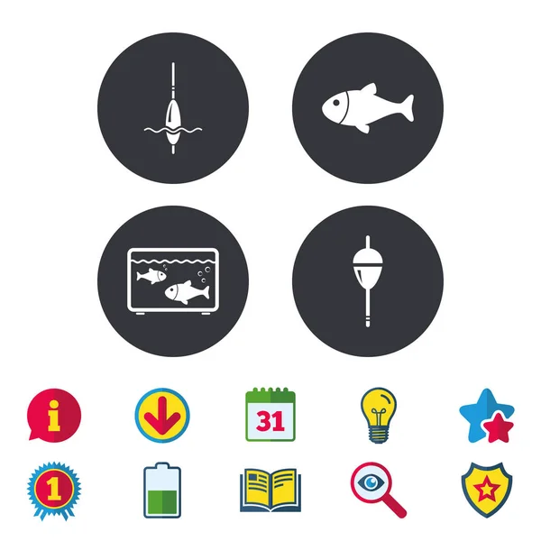 Set of fishing icons — Stock Vector