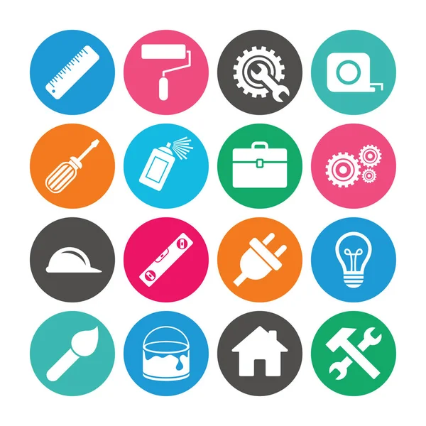 Set of Construction tools icons — Stock Vector