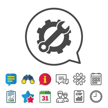 İngiliz anahtarı anahtar dişli işareti ile