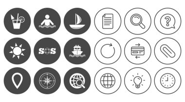 Cruise gezisi ve yat simgeler