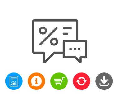 Alışveriş konuşma balonu simgesinin