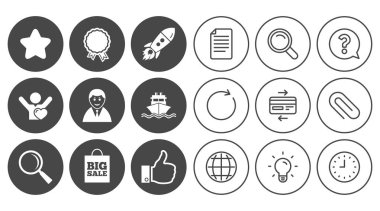 Online alışveriş ve iş simgeleri