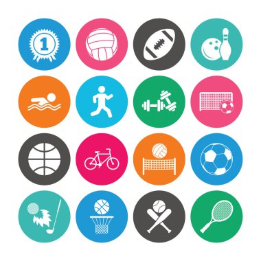 Spor ve fitness simgeler kümesi