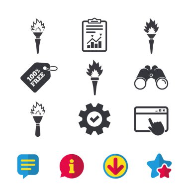 Meşale alevi simgeler