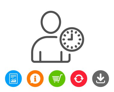 Kullanıcı ile saat satırı simgesi