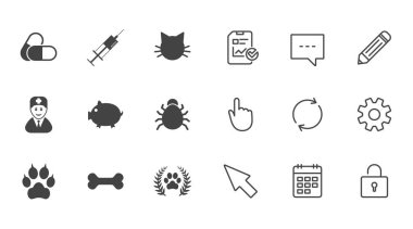 Veteriner ve evcil hayvan simgeler