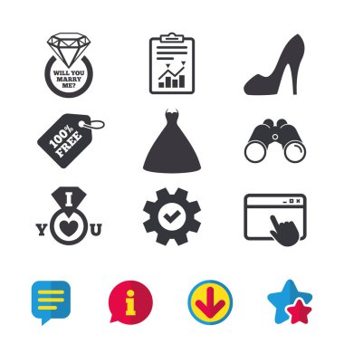 Düğün elbise simgesi