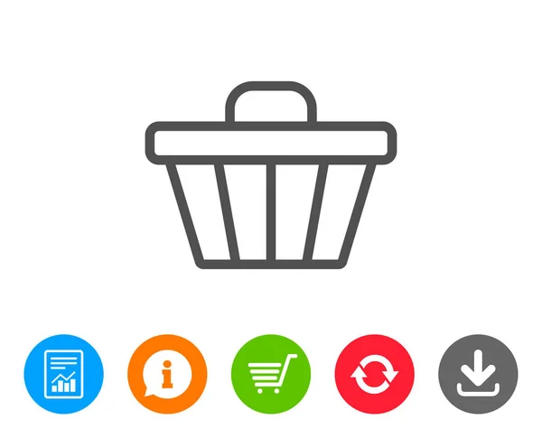Shopping cart line icon — Stock Vector