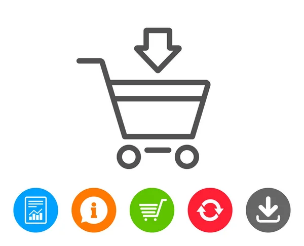 Shopping cart line icon — Stock Vector