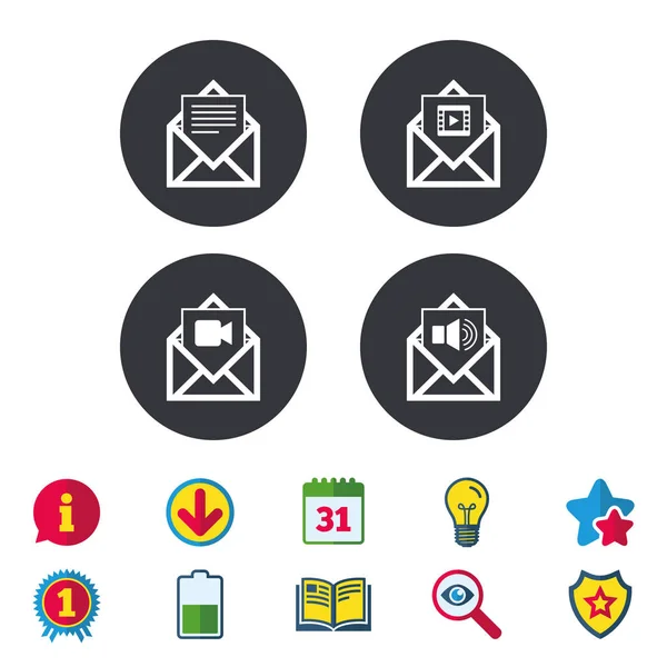 Düz Icon set — Stok Vektör