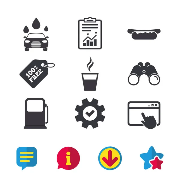 Conjunto de iconos planos — Vector de stock