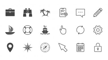 düz Icon set 