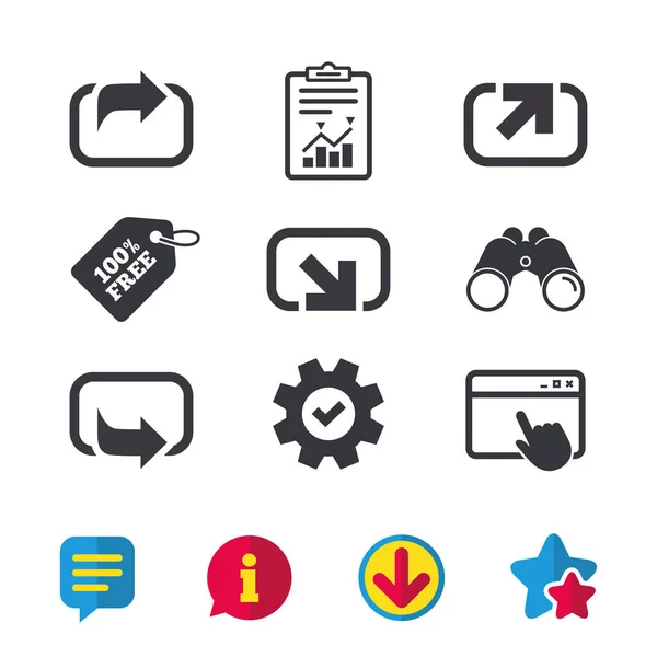 Flat icon set — Stock Vector