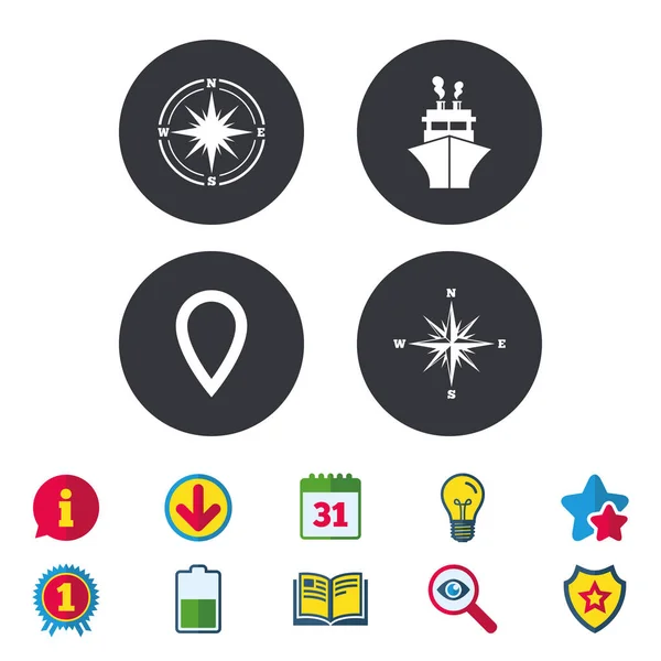 Set icone piatte — Vettoriale Stock