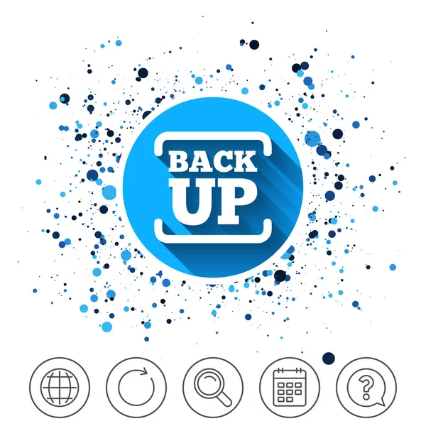 Icona del segno data di backup — Vettoriale Stock