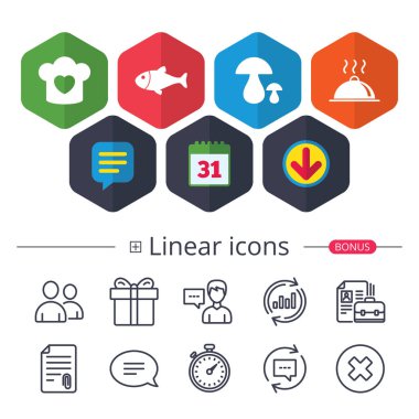 Şef şapka, pişirme Pan simgeler