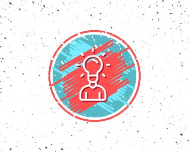 Fikir lambalı insan silueti 