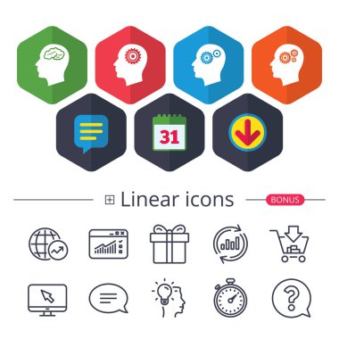 Beyin simgesiyle baş.