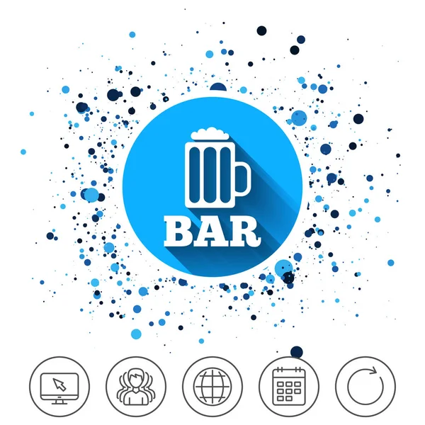 Symbol für Bar oder Kneipe. — Stockvektor