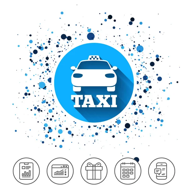 Samochód taxi znak ikona. — Wektor stockowy