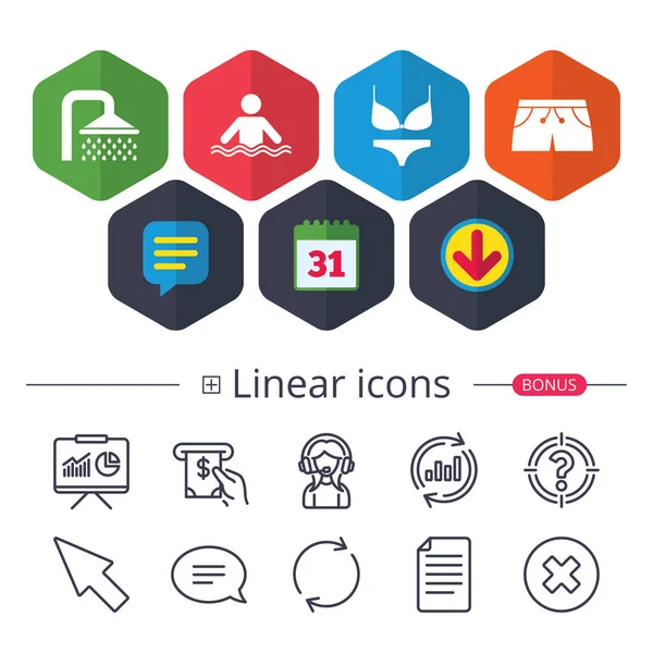 Yüzme Havuzu simgeler. 