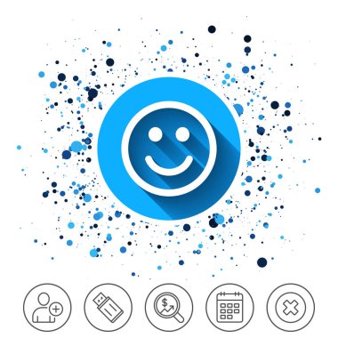 Gülümse İkon. Mutlu yüz sembolü.