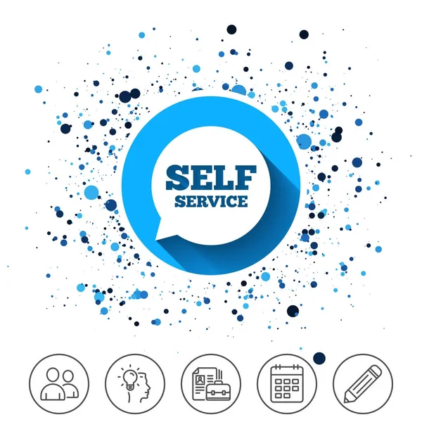 Self service sign icon. — Stock Vector