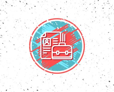 Grunge düğme simgesi olan.