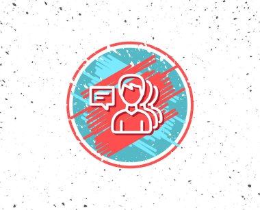 Grunge düğme simgesi olan.