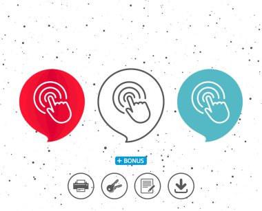 Konuşma balonları simgesiyle. 