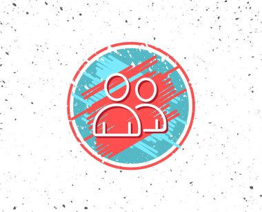 Grunge düğme simgesi olan.