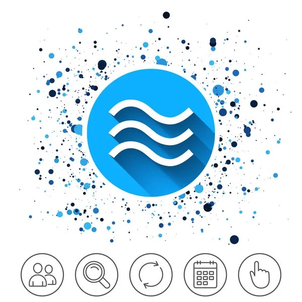 Olas de agua signo icono . — Vector de stock