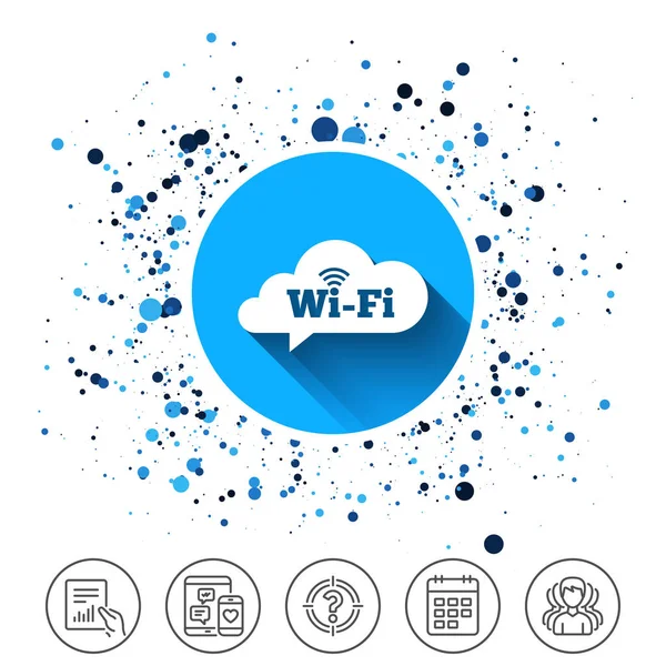 Kostenloses Wifi-Zeichen. Wifi-Symbol. — Stockvektor