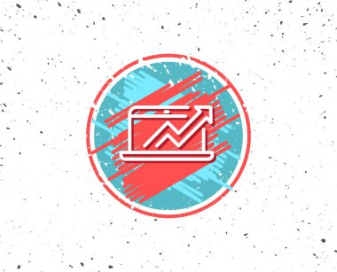 Grunge düğme simgesi olan.