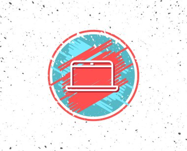 Grunge düğme simgesi olan.