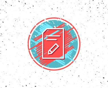 Belge satırı simgesi düzenleyin. Dosya işareti.