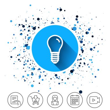 Ampul simgesi. Lamba E14 vida soketi sembolü.