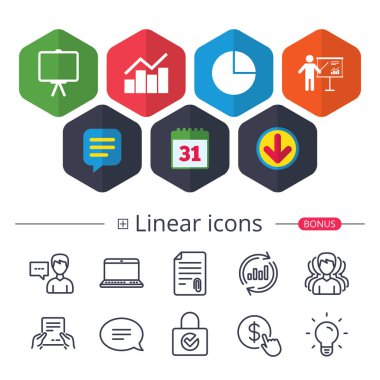 Diyagram grafik pasta grafiği. sunu billboard.