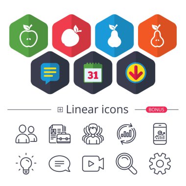 meyve ile yaprak kutsal kişilerin resmi. elma ve armut.