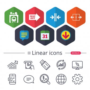 Yeraltı simgesi. Otomatik kapı sembolü.