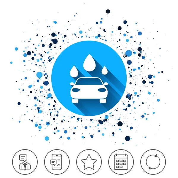 Car wash teken pictogram. automated teller. waterdruppel. — Stockvector