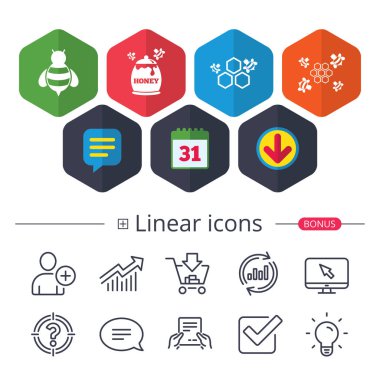 Tatlım simgesi. Petek hücreleri 