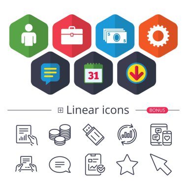 İşadamı işaretler. simgeler.